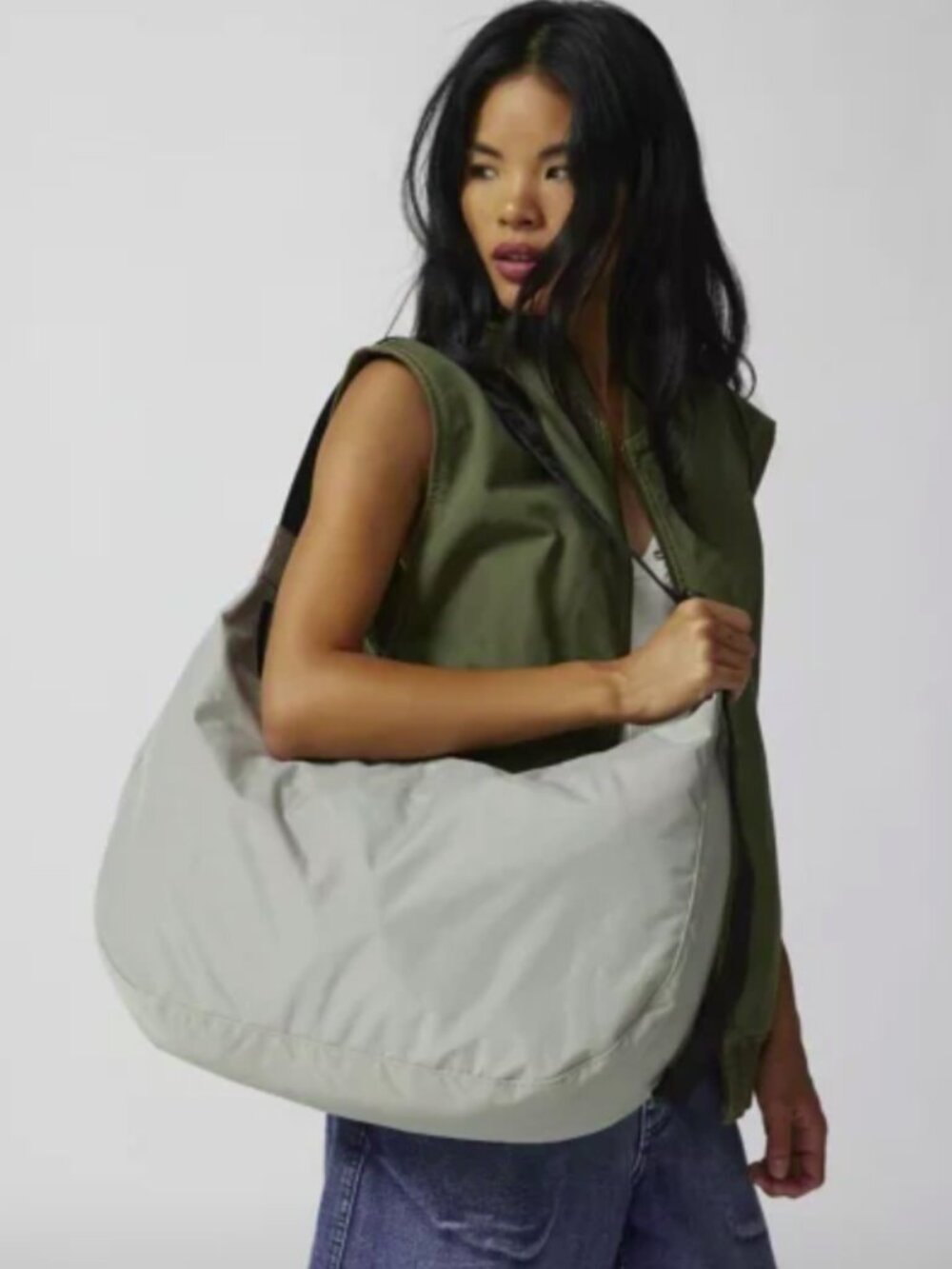 Large Baggu Crescent - Grey - Discontinued Colourway